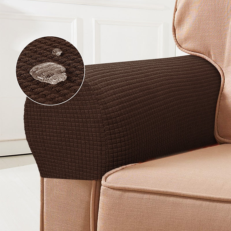 Stoelhoezen Stretch Bordeaux - Spandex Fauteuilhoezen Set van 2