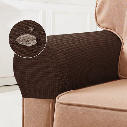 Stoelhoezen Stretch Bordeaux - Spandex Fauteuilhoezen Set van 2
