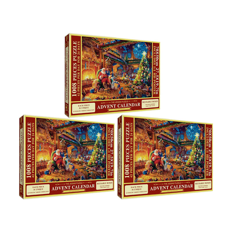 Kerstpuzzel Adventskalender met 24 Dagelijkse Puzzelstukjes