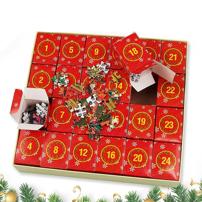 Kerstpuzzel Adventskalender met 24 Dagelijkse Puzzelstukjes