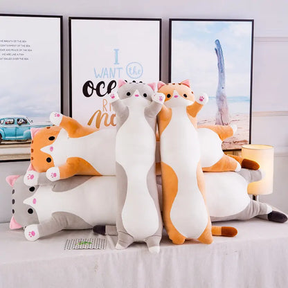 Pluche Knuffelkat Kussen Zacht en Knuffelbaar voor Kinderen en Volwassenen