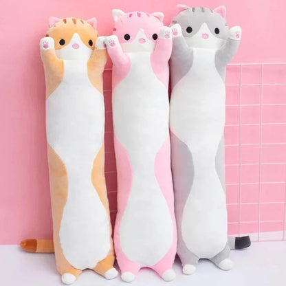 Pluche Knuffelkat Kussen Zacht en Knuffelbaar voor Kinderen en Volwassenen