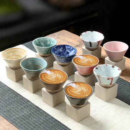 Japanse Koffie- en Theekop Handgemaakt Zen Design