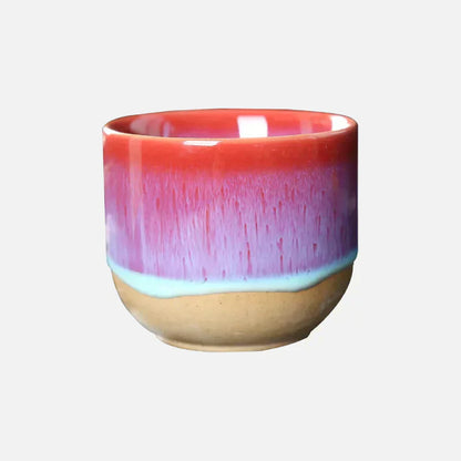 Keramische Theetasse Kleurrijk Geïllustreerd Design