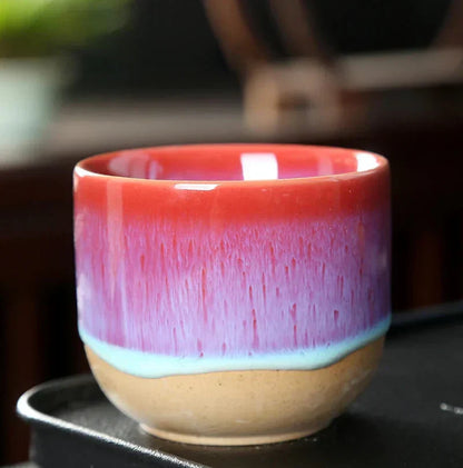 Keramische Theetasse Kleurrijk Geïllustreerd Design