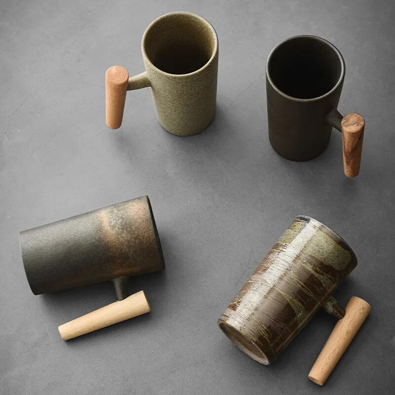 Keramische Koffiekoppen met Natuurlijke Ontwerpen