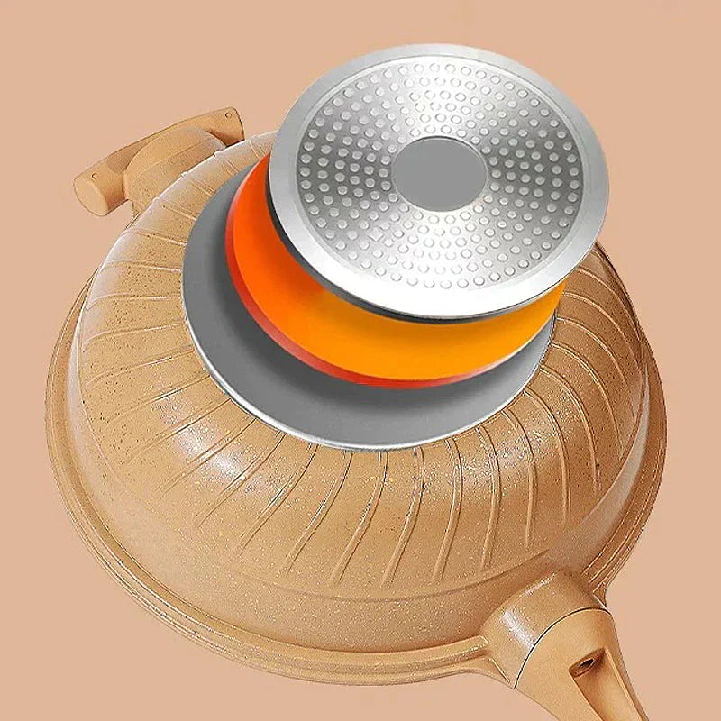 Wokpan met Antiaanbaklaag Non-Stick Geschikt voor Inductie