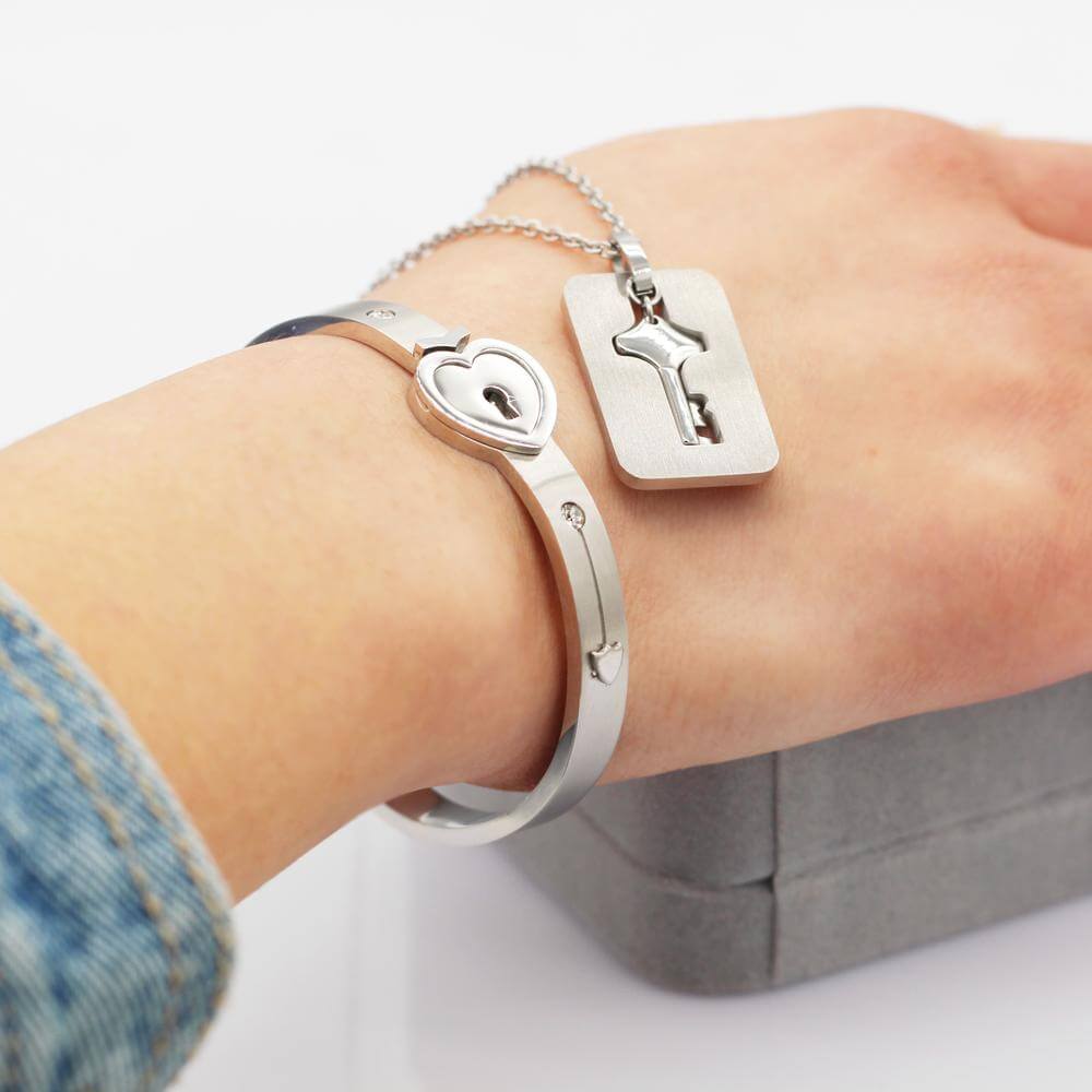 Hartvormige Armband en Ketting Set