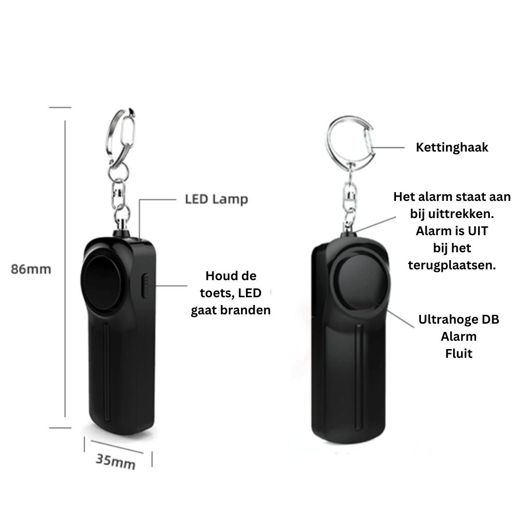 Noodalarm Sleutelhanger met Alarmfunctie