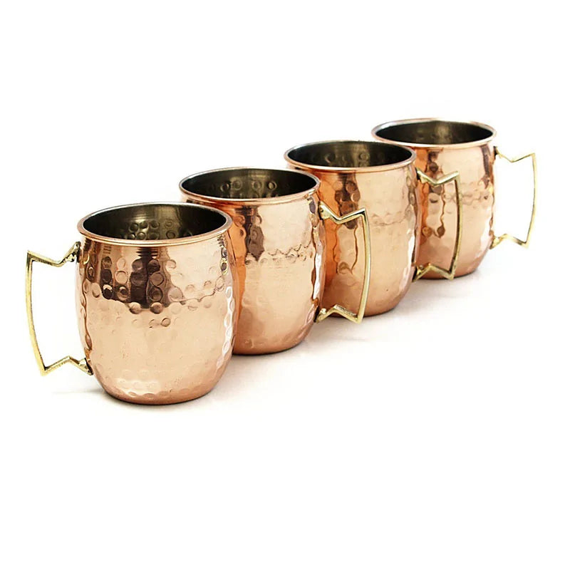 Koperbeker Set Gehammerd Uniek Design ChillCopper