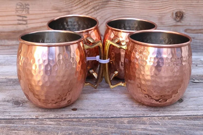Koperbeker Set Gehammerd Uniek Design ChillCopper