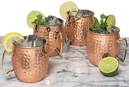 Koperbeker Set Gehammerd Uniek Design ChillCopper