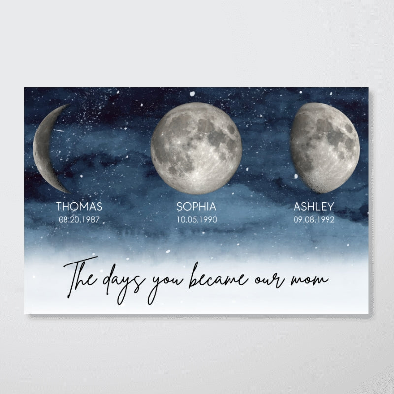 Maanfase Poster Luxe Celestiaal voor Mama