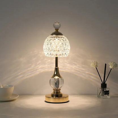 Draadloze Tafellamp met Kristallen Decor Modern Design