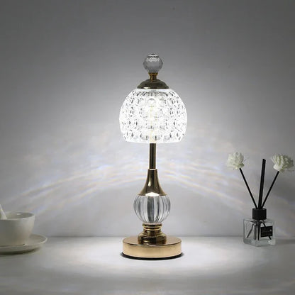 Draadloze Tafellamp met Kristallen Decor Modern Design