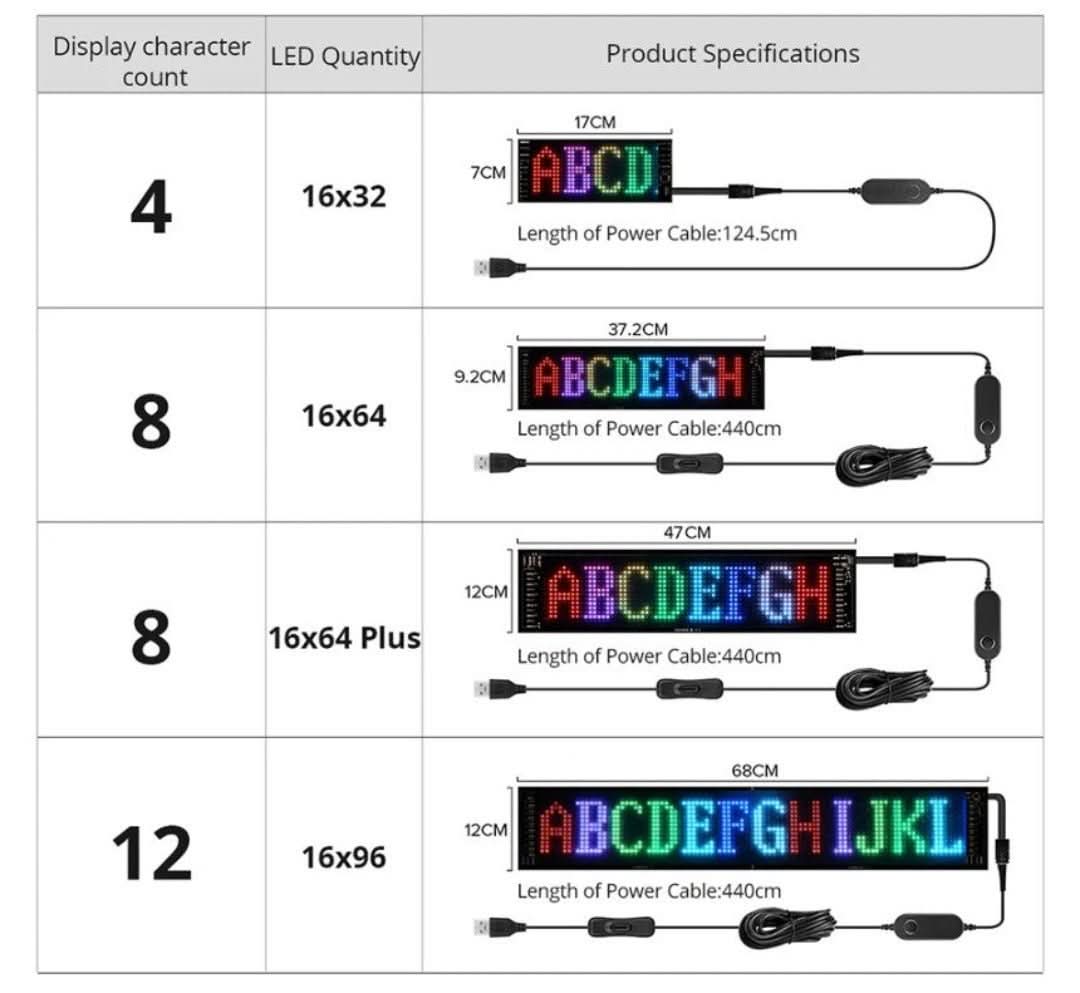 LED Auto-Display Aanpasbaar met GlowSign