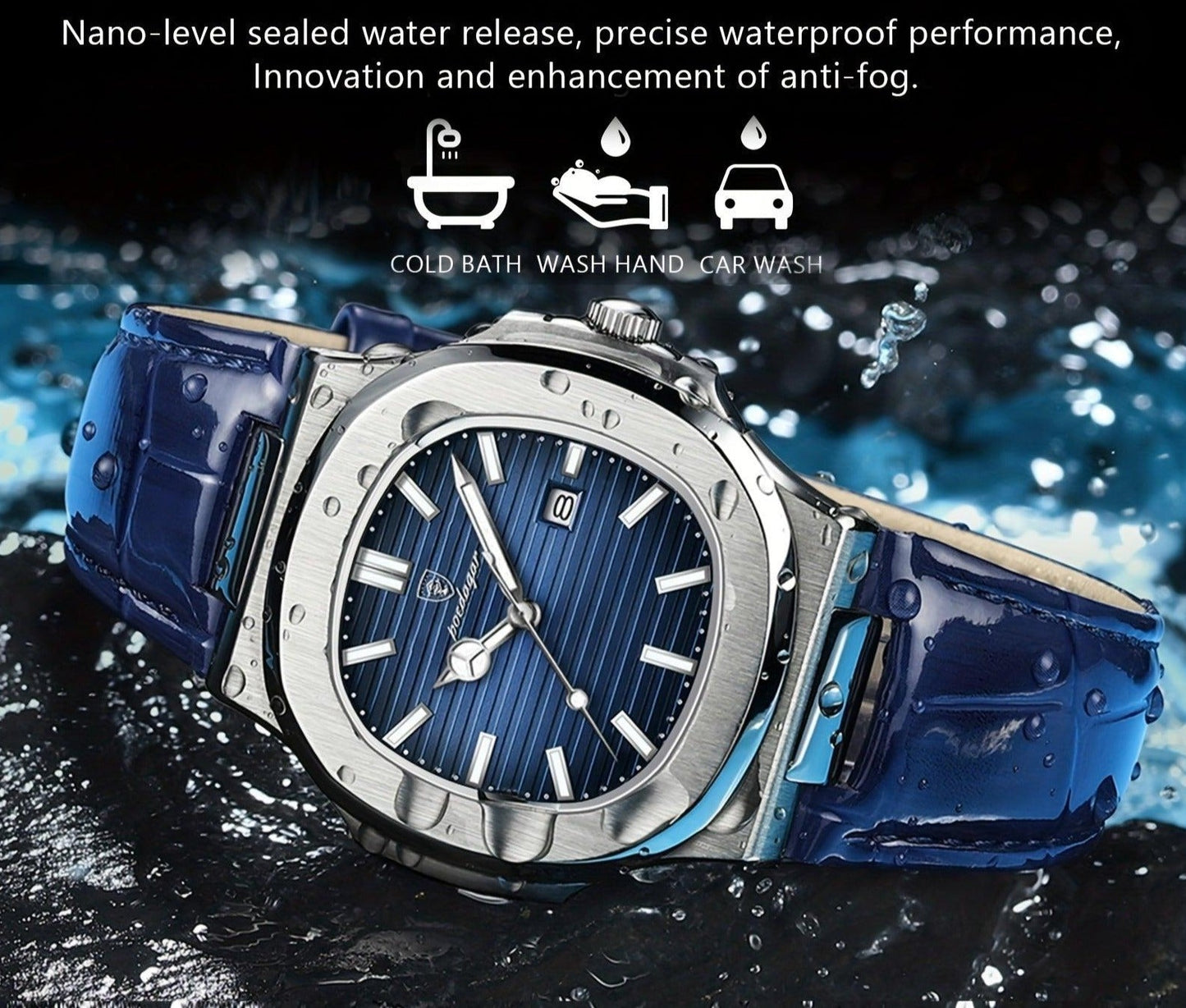 Mannen Horloge Luxe Lederen Band