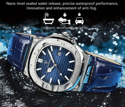 Mannen Horloge Luxe Lederen Band