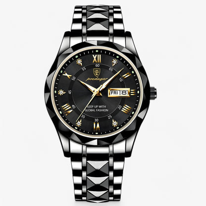 Mannen Horloge Livio Luxe Lederen Band