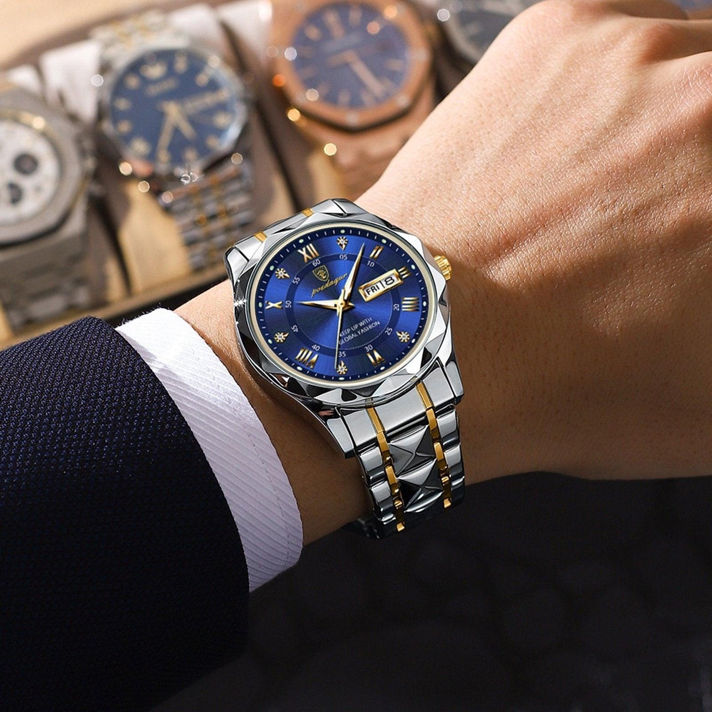 Mannen Horloge Waterdicht met Quartz Beweging RVS