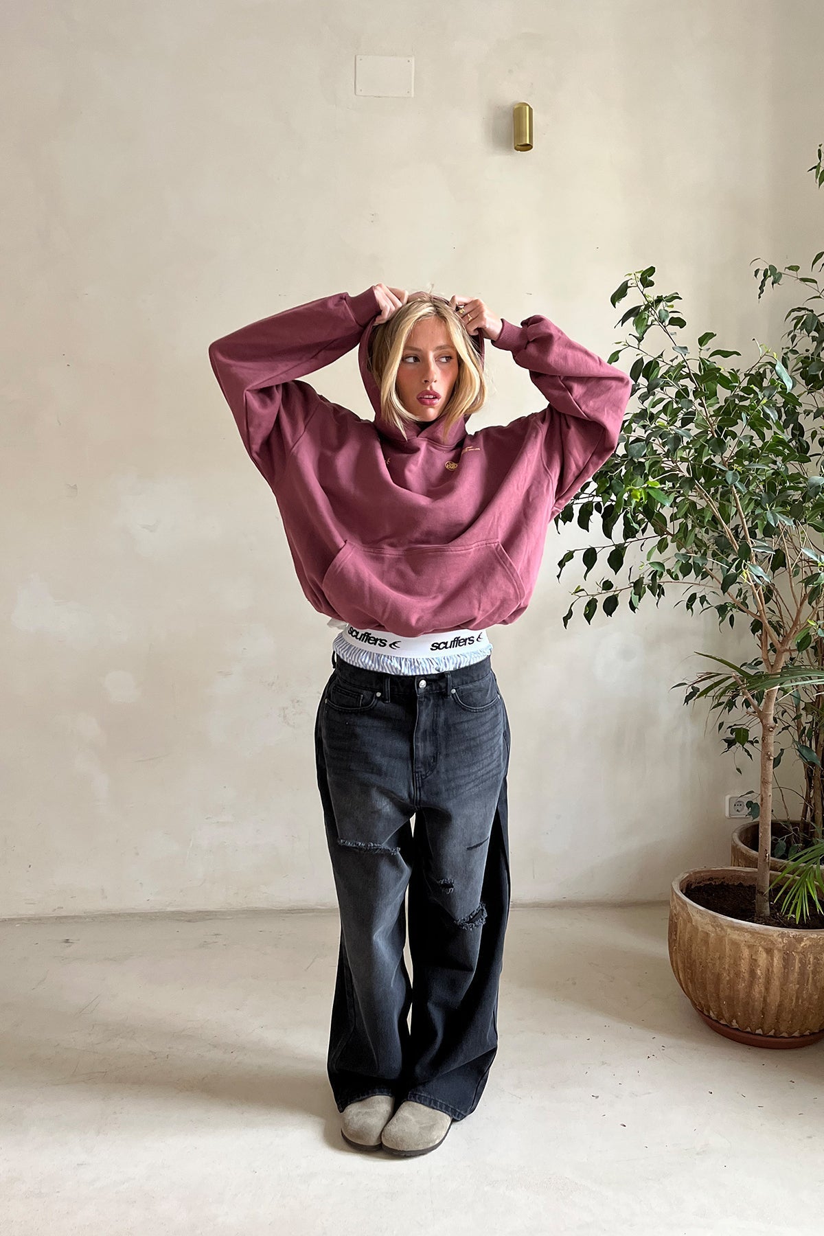 Dames Hoodie Zacht Luxe Ontspannen Fit - Velinix