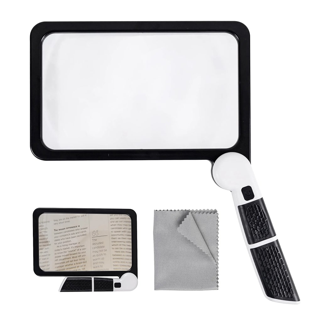 Handheld Vergrootglas 5X Vergroting LED Verlichting Leeslamp voor Ouderen