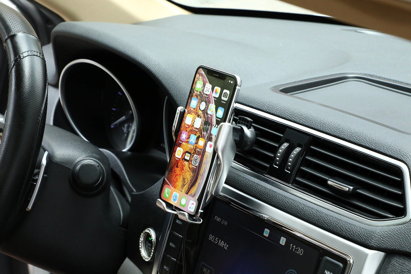 Telefoonhouder met Draadloze Oplader Automatisch Klemmend
