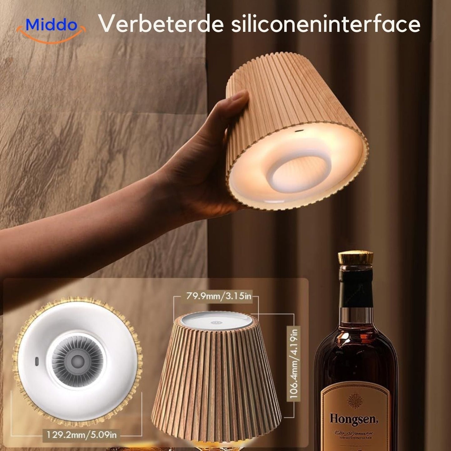 Flessenlamp Met LED Licht Voor Wijnflessen en Decoreren