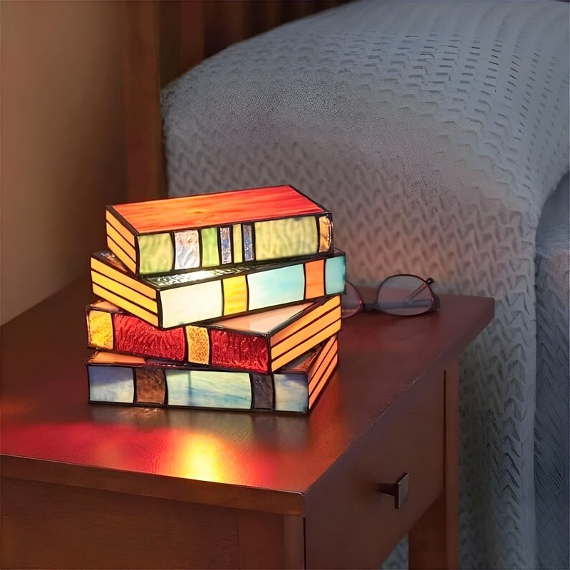 Boeken Tafellamp met Kleurrijke LED Verlichting