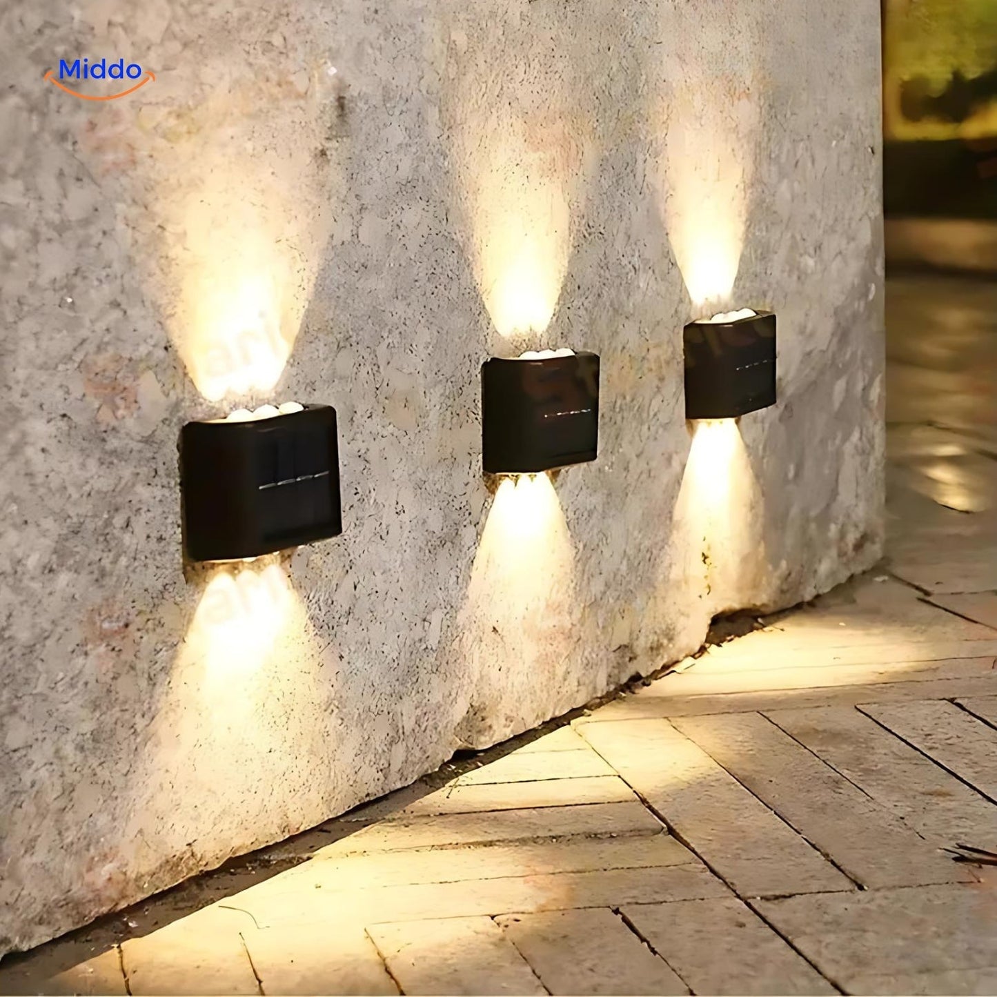 Solar Wandlamp Waterdicht LED voor Buitentuin Verlichting - Velinix