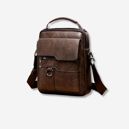 Luxe Leder Schoudertas Stoer en Functioneel