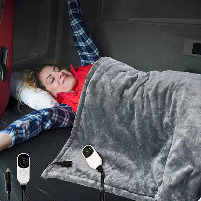 Autodeken 12V Verwarmd - Zachte Verwarmingsdeken voor Auto en Koud Weer