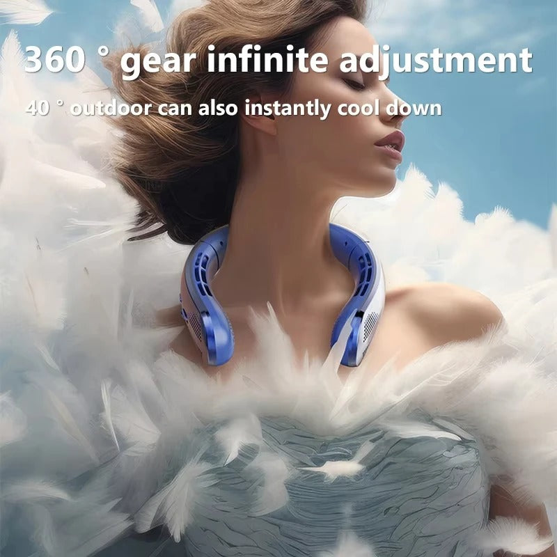 USB Hangende Halsventilator 8000mAh Draagbaar Koeler