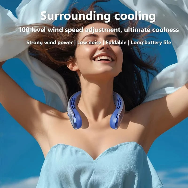 USB Hangende Halsventilator 8000mAh Draagbaar Koeler