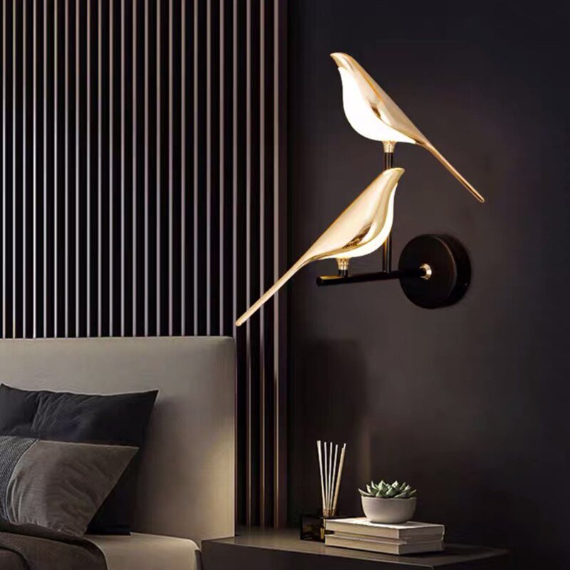 LED Vogellamp Moderne Magnetisch Wandlamp Design