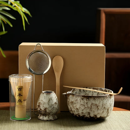 Matcha Theeset Keramiek 6-delig Traditioneel Japans Design