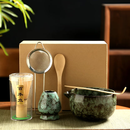 Matcha Theeset Keramiek 6-delig Traditioneel Japans Design