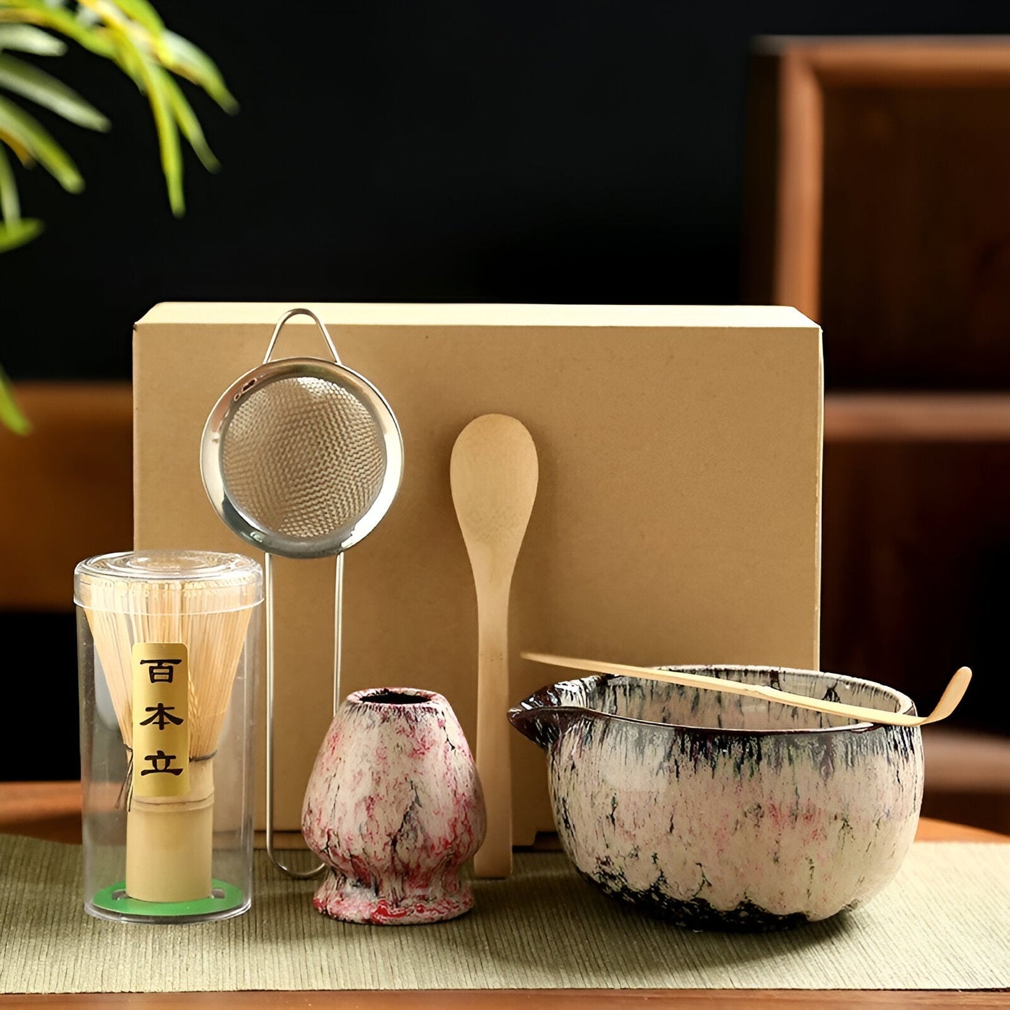 Matcha Theeset Keramiek 6-delig Traditioneel Japans Design