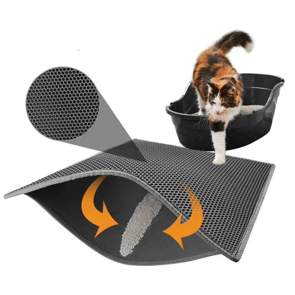 Kattenbak Mat Schoon en Droog Dubbel Laag Opvangmat - Velinix