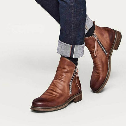Leren Herenlaarzen Comfortabel Antislip Voor Elk Seizoen