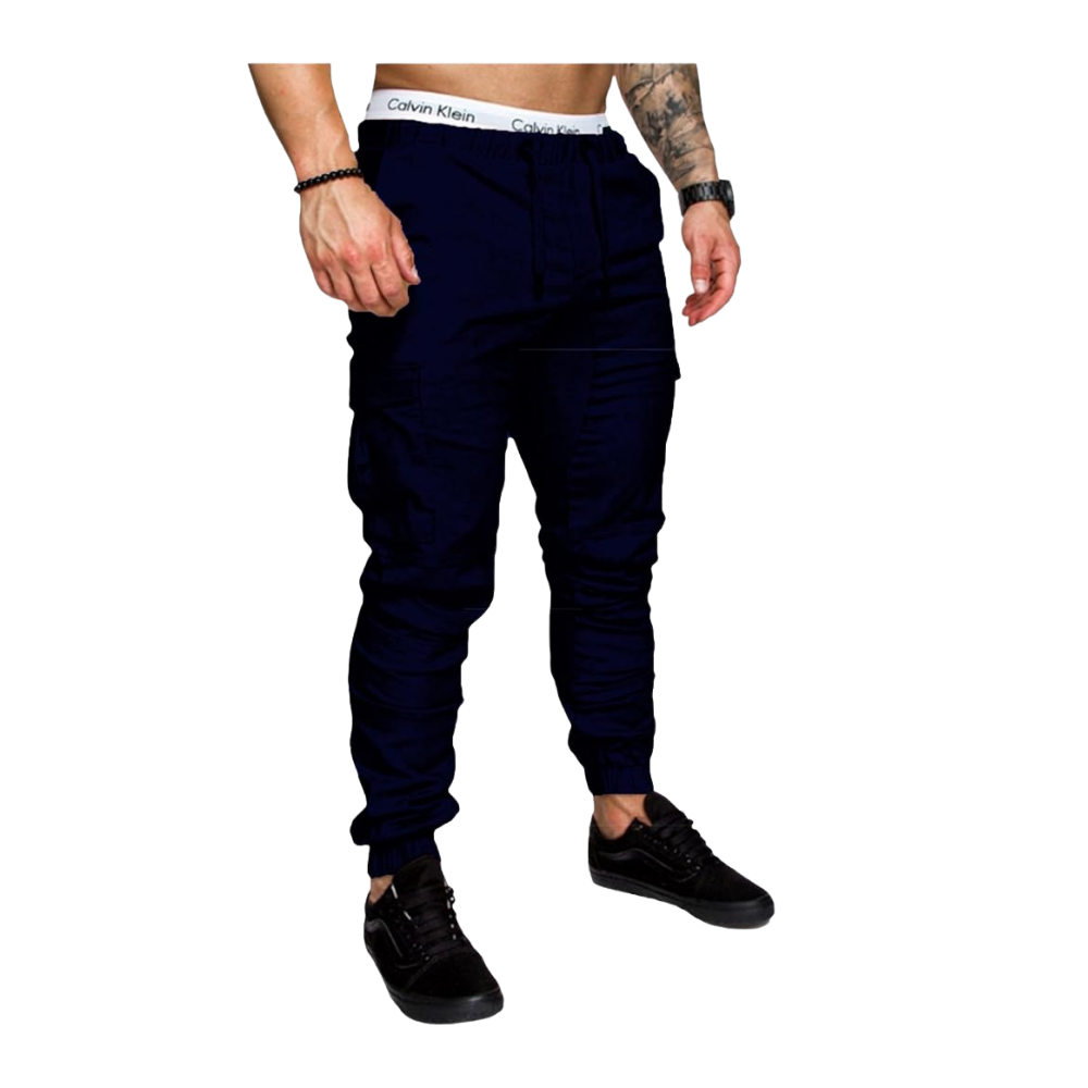 Heren Cargo Broeken Slim Fit Zwart
