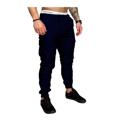 Heren Cargo Broeken Slim Fit Zwart