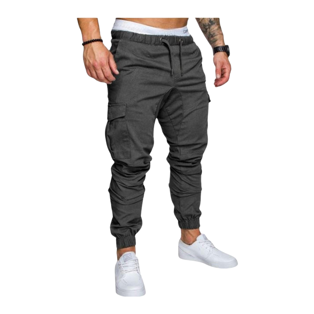 Heren Cargo Broeken Slim Fit Zwart
