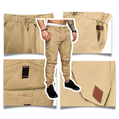 Heren Cargo Broeken Slim Fit Zwart