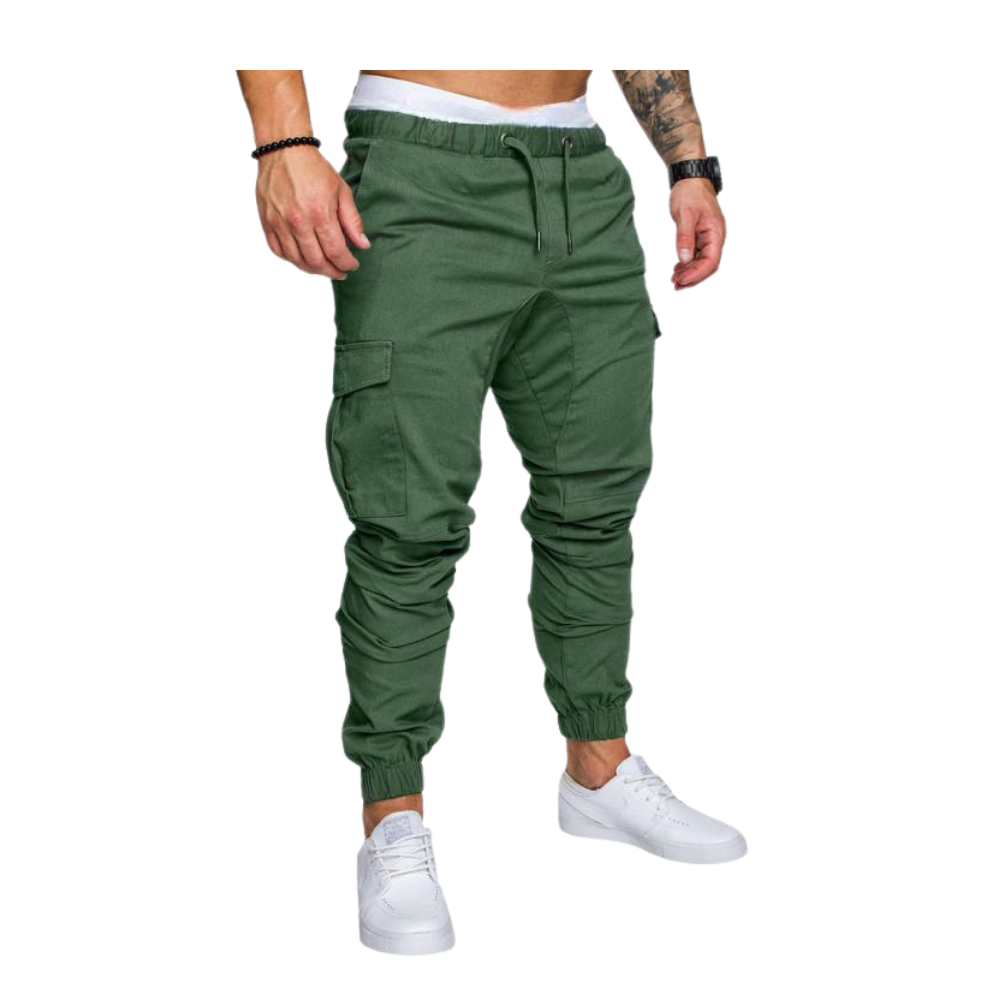 Heren Cargo Broeken Slim Fit Zwart