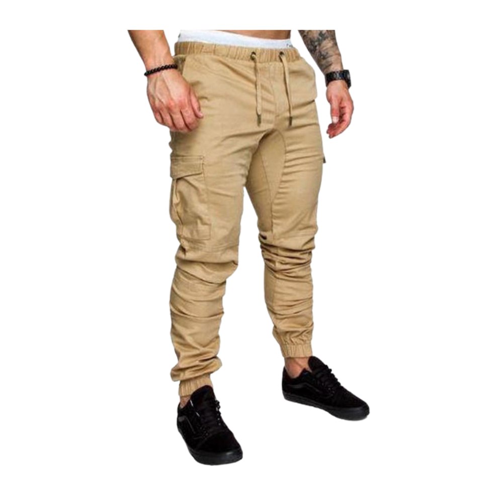 Heren Cargo Broeken Slim Fit Zwart