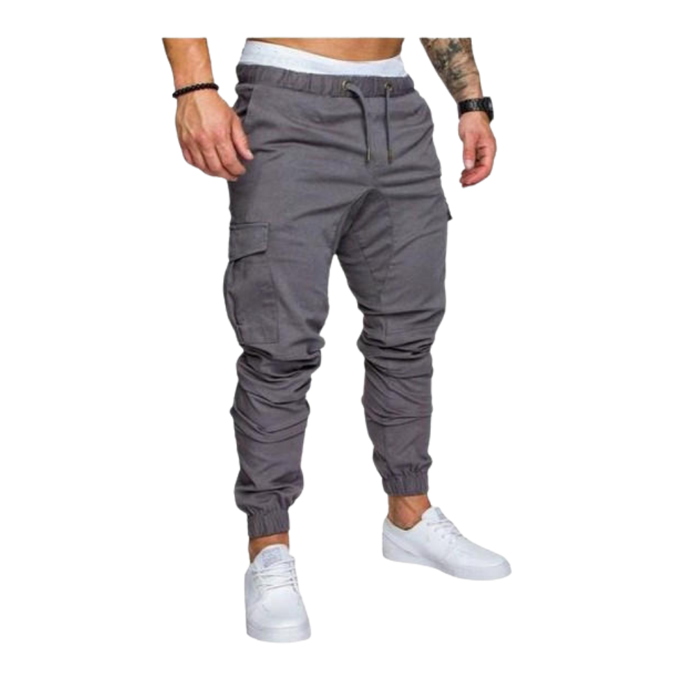 Heren Cargo Broeken Slim Fit Zwart