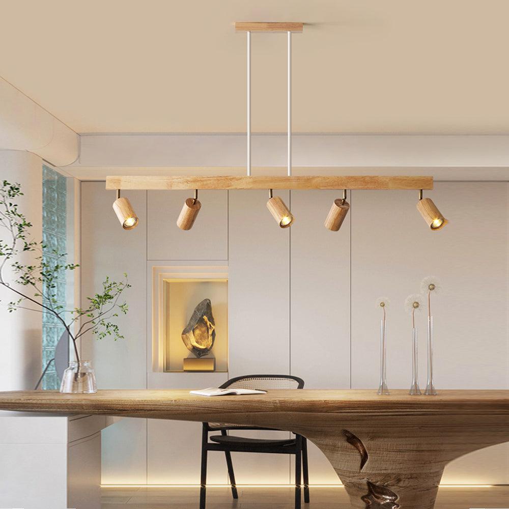 Houten Plafondlamp Verstelbaar Modern Massief Hout Design