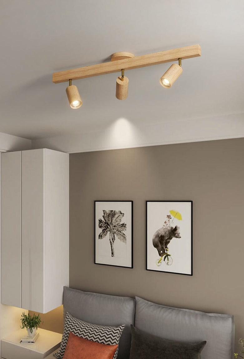 Houten Plafondlamp Verstelbaar Modern Massief Hout Design