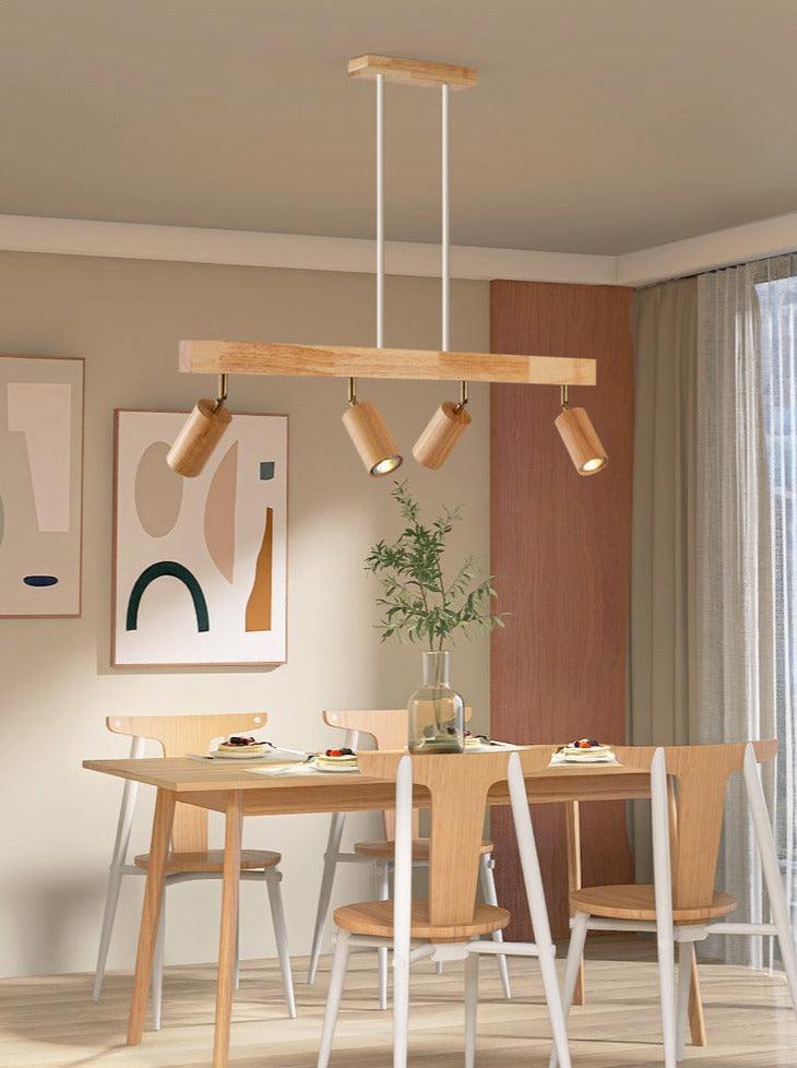 Houten Plafondlamp Verstelbaar Modern Massief Hout Design